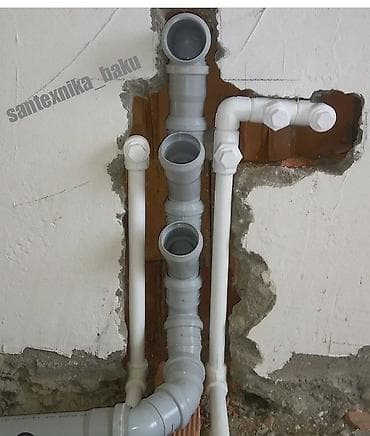 Сантехнические работы: Santexnik iwlerinin gorulmesi. Evlerin temiri wpavlovka vurulmasi — 3