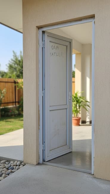 islenmis plastik qapi: Plastik (PVC) qapı satılır. Xüsusiyyətlər: - Rəng: ağ - Material: PVC — 1