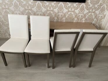 Stullar: Qonaq otağı üçün, Qatlanmayan, rəng - Ağ Stul — 2