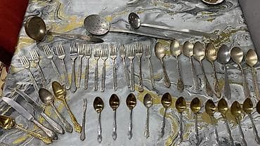 Столовые приборы: Klassik metal çəngəl-bıçaq dəsti – böyük qarışıq kolleksiya - — 1