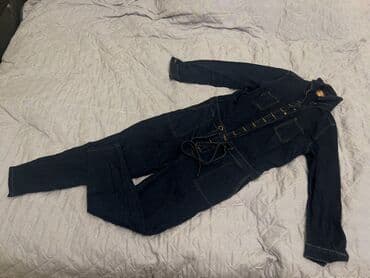 İdman geyimləri: Denim kombinezon - Material: qalın denim (tünd mavi) - Model — 1