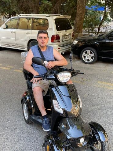 электро мотоцикл: Elektrik üçtəkərli skuter Черный продаю без сигналов и номер меняю на — 2