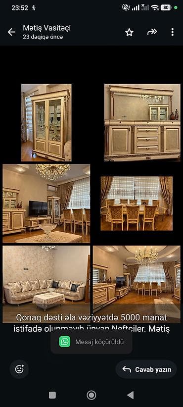 Qonaq dəsti əla vəziyyətdə 5000 manat istifadə olunmayıb ünvan at lalafo.az Qonaq dəsti əla vəziyyətdə 5000 manat istifadə olunmayıb ünvan