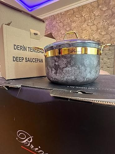 Brioni Kitchenware – Royal Stone, 9 hissəli qazan-tava dəsti Model — 5