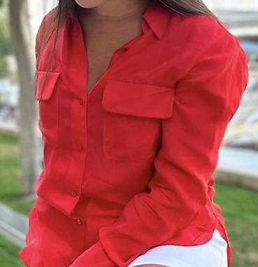 yun koynekler: Qadın köynəyi – Massimo Dutti - Rəng: qırmızı - Model: klassik — 2