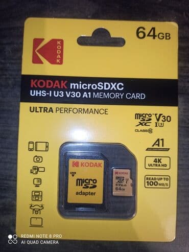 e60 aksesuar: Kodak micro SD kart. 64 GB. ORIGINAL AĞZI BAĞLI QUTU Mobil telefonlar — 2