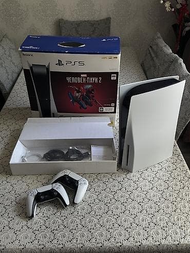 teqi playstation: Sony PlayStation 5 (Disk sürücülü) – Marvel’s Spider‑Man 2 bundle — 5