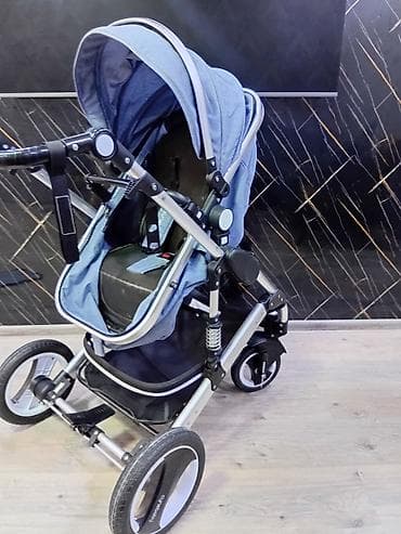 Детский мир: Uşaq arabası – Cynebaby, mavi rəng Xüsusiyyətlər: - 2-si 1-də sistem — 4