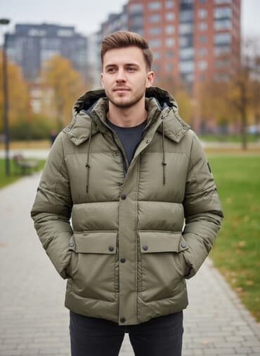 kişi üçün gödəkcə: Kurtka, Bolonka, Qış, Mavi, M — 1