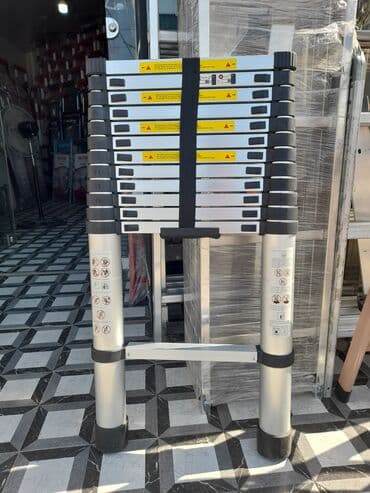 Açılıb yığılan nərdivan 👉Hündürlük 380sm ➡️Pillə sayı 12 pillə