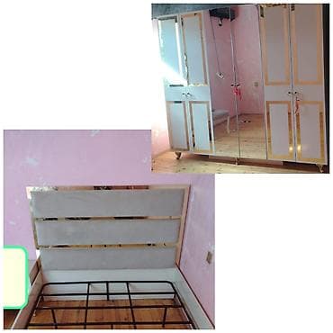 dekor ref: Yataq və dolab dəsti satılır. - Qiymət: 350₼ - Ünvan: Qobustan qəs. — 1
