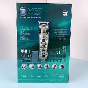 тример: VGR 095 - Trimmer dəsti 8in1 IPX6 6000RPM 1200mAh TYPC . Qiyməti — 8