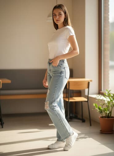 Cins şalvar, Qız üçün, 10 - 12 yaş lalafo.az -da Cins şalvar, Qız üçün, 10 - 12 yaş