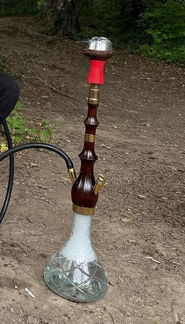 a klas: Nargilə dəsti - Klassik dizaynlı nargilə: şüşə qabı naxışlı, geniş — 1