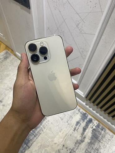 apple 12işlenmi: IPhone 14 Pro, 128 GB, Matte Gold, Barmaq izi, Simsiz şarj, Face ID — 2