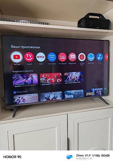 TCL smart tv, 43 dyum 109 ekran, təzə kimi galıb, cızıgsız ekran