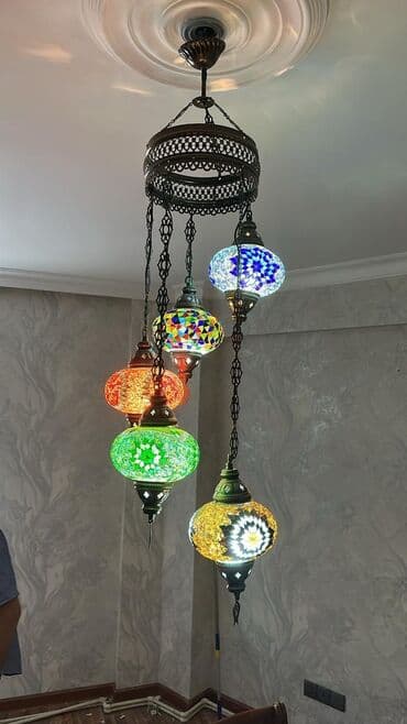 fosfor ulduz: Çılçıraq, 8 lampa, Xrustal — 1