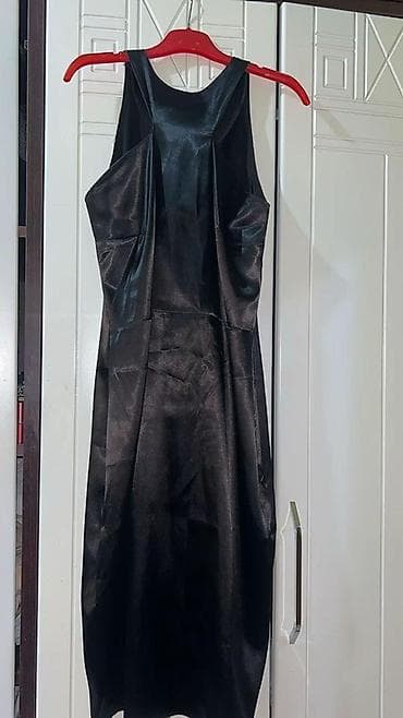 Qara atlas/parıltılı toxumadan midi don - Rəng: klassik qara -