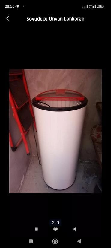 Оборудование для мойки: Dairəvi vitrin tipli içki soyuducusu - Şaquli, silindr formalı korpus — 3