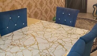 mətbəx stol stul ikinci əl: Qonaq otağı üçün, Açılan, 6 stul — 2