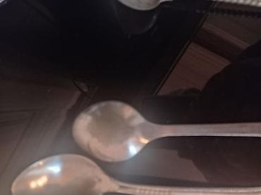 6 ədəd yemək qaşığı dəsti islenmisdi - Material: metal (gümüşü — 2