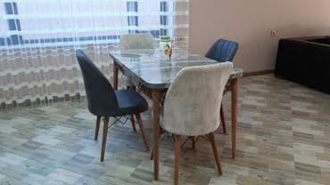 Masa və oturacaq dəstləri: Qonaq otağı üçün, Yeni, Açılan, Dördbucaq masa, 4 stul — 2