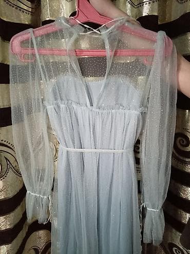 podium don: Şəffaf parıltılı tül don - Rəng: açıq mavi/“ice blue” - Parça: incə — 1