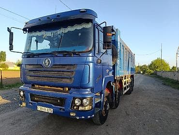 Şacman (Shacman) 8x4 ağırtonnajlı samosval - Gövdə: mavi, yüksək