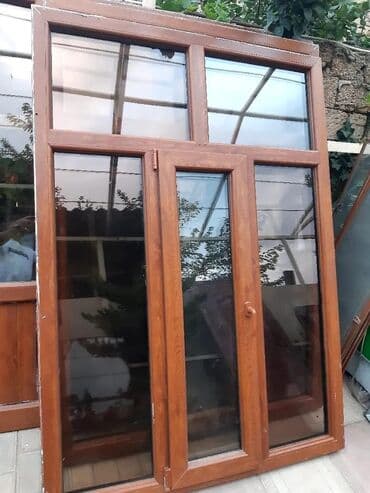 Sandıqlar: 1 eded boyuk pencere. Ela veziyyetde 195×195 Qoşa şuşə. Qiymet 200 — 1