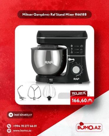 Audi: 🎄✨ Yeni il ENDİRİMİ! ✨🎄 🔥 Mikser Qarışdırıcı Raf Stand Mixer R6618B — 1
