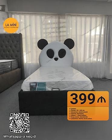 panda geyimi: Oğlan və qız üçün, Çarpayı, Bazalı, Matras ilə, Siyirməsiz — 1