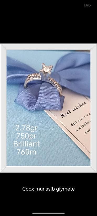 1 karat brilliant: Dəstə daxildir: Sırğa, Kulon, Sarı qızıl, 585 Əyar — 9