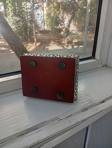 ev dekor: Taxta və metal işləməli dekorativ qutu - Material: Tünd qəhvəyi — 4