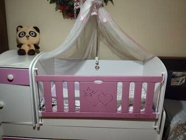 sopa: Qız üçün, Dördbucaq, Beşik, Dəst ilə, Matrassız, Yellənmə mexanizmsiz — 2