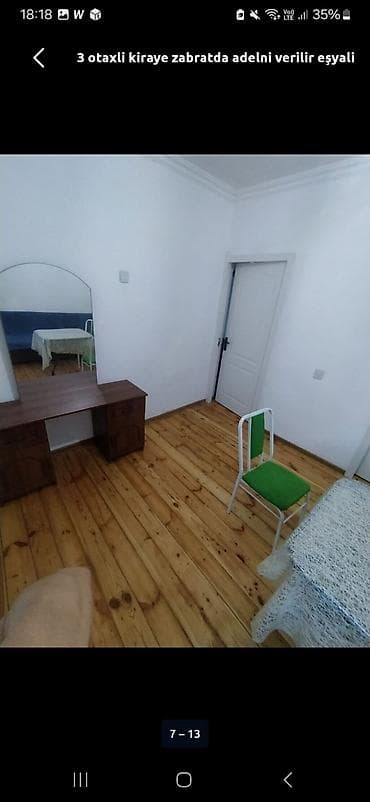 kirayə zabrat: 75 kv. m, 3 otaqlı, Kombi, Qaz, İşıq — 3