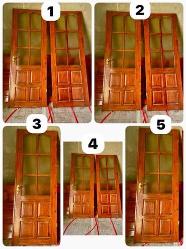 suse qapi: Taxta məbəx/otaq qapısı - Material: təbii ağac karkas və üzlük - — 1