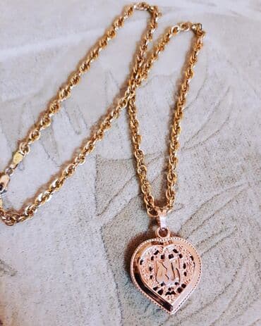 Çəngəllər: Boyunbağı, Sarı qızıl, 585 Əyar, 8800 g — 3