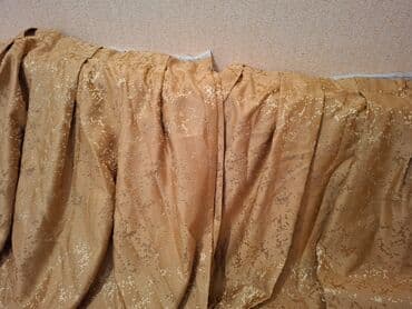 metbex perdeleri 2020: İşlənmiş, Pərdə, rəng - Qızılı — 1