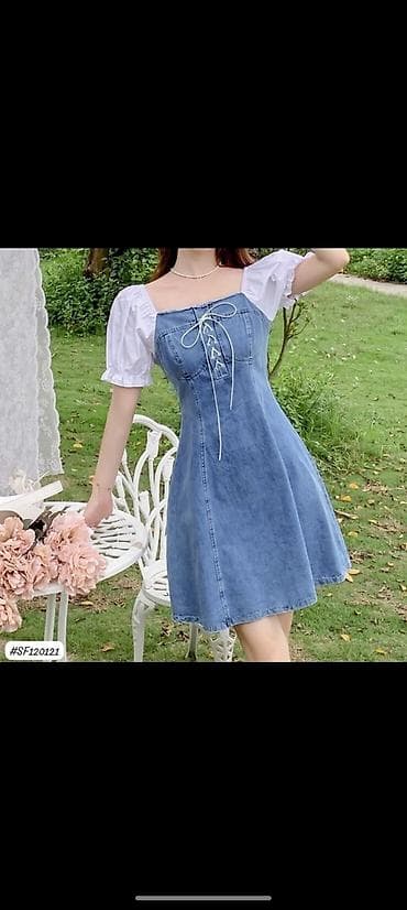 Məhsul: Qadınlar üçün denim paltar - Model kodu: SF120121 (şəkillərdə