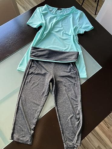 dest geyim: Qadınlar üçün idman dəsti – OYSHO Fitness - Dəst: açıq firuzəyi — 2