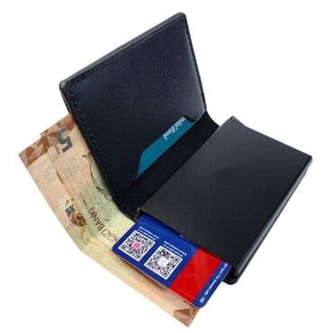 kişilər üçün vizitka qabı: *YENİ* Kredit kart qabı WCo-PG6311 süni dəri/qara İstənilən sayda — 1