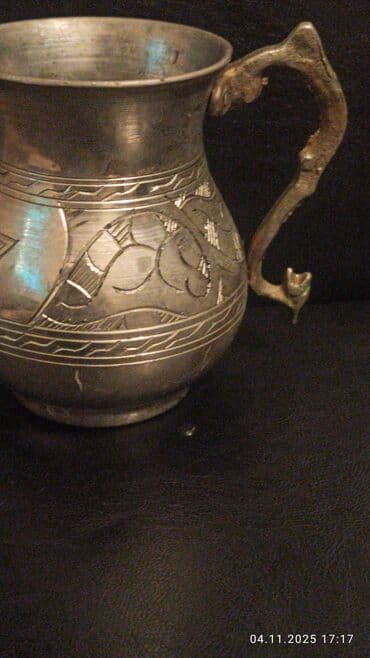 yag qabı: Fincanlar, rəng - Gümüşü, Metal, 1 əd — 5