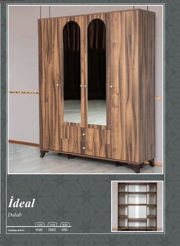 lalafo seyf qapilar: Yeni, Açılan, 4 qapılı Düz dolab, Qarderob, paltar dolabı, Türkiyə — 1