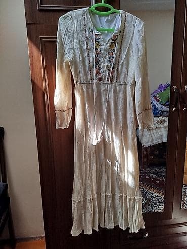 Bohem tərzində uzun don - Rəng: krem/əbədi bej - Material: yüngül