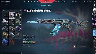 VALORANT hesabında geniş skin kolleksiyası Hesabda aktiv olan seçmə — 5