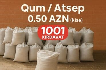 Tikintidə və müxtəlif işlərdə istifadə olunan qum və ya atsep