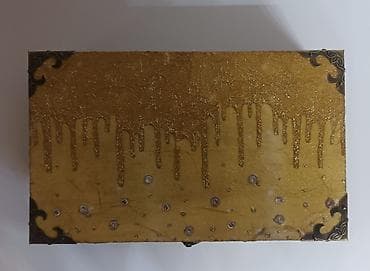 sandiq aliram: Taxta zərgərlik/qutu - Material: möhkəm taxta korpus, metal menteşə — 6