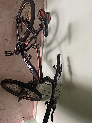 velosiped 21: START Speed dağ velosipedi - Rəng: mat qara, narıncı-qırmızı — 3