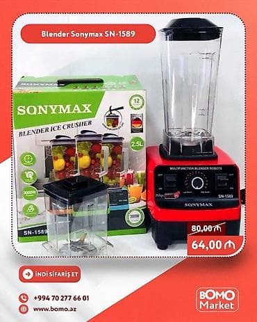 🔥 Blender Sonymax SN-1589 ✅ Marka: Sonymax ✅ Gücü: 3000 Vatt ✅