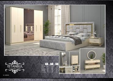 угловая тумба: Двуспальная кровать, 2 тумбы, Турция, Новый — 1